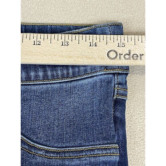 Spanx Jeans Womens Medium Blue Distressed Ankle Skinny High Rise Pull On Denim - Picture 6 of 13